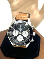 Tag Heuer Autavia Men's Watch CBE2110 Swiss Automatic Black Dial Brown Leather