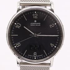Junghans Mega Solar Quartz Black Dial Men's Watch from JP
