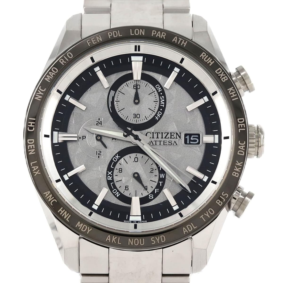 Citizen Attesa Radio Controlled Solar Quartz H800-A1CN20F / AT8284-61A