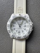 Luminox 3050 White Watch Waterproof 200m Authentic Timepiece Genuine Rare