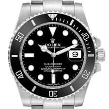 Rolex Submariner Date Steel Ceramic Bezel Black Dial Mens Watch 116610 Card