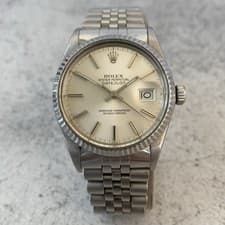 1984 Rolex Datejust Oyster Perpetual 16014 Fluted Bezel Swiss Vintage Watch-LIVE