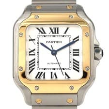 Authentic Cartier Santos de Cartier MM Two-tone W2SA0016 SSxYG Mechanical Au...