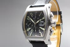 [Near MINT] ORIS Miles 7532 Chronograph 41mm Black Dial Men's Automatic Watch