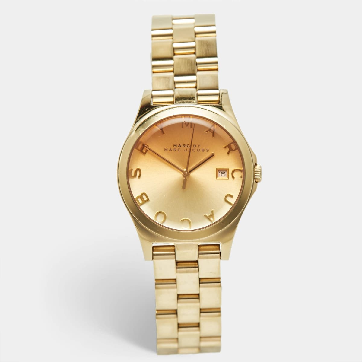 Marc by Marc Jacobs Henry MBM3135 Champagne Dial Gold Plated Stainless Steel