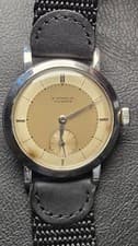 E Gübelin Lucerne 1950's Men's Swiss 17 Jewel Stainless Steel Men's Watch