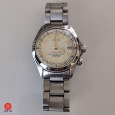 SEIKO Red Alpinist SCVF007 4S15-6000 Automatic Men's Watch Ivory Dial Japan