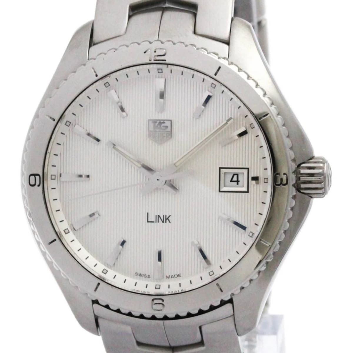TAG HEUER Link Stainless Steel Quartz Mens Watch WAT1111 Polished BF585509