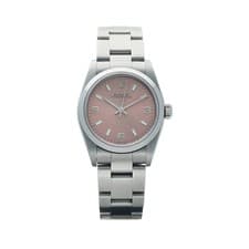 Rolex 77080 Oyster Perpetual 31 mm Steel Mid Size Salmon Dial Automatic Watch