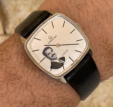 Rare Vintage Certina Jubilé Saddam Hussein Iraq Portrait Watch 32mm Swiss Manual