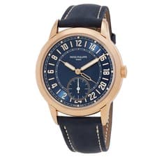 Patek Philippe Complications Calatrava Travel Time Automatic Blue Dial Men's
