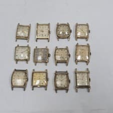 Vintage ELGIN Men's Tank Watch Lot Mechanical Parts/Repair