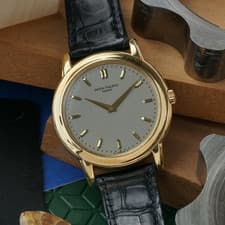 Patek Philippe Late 1990s Calatrava Ref. 5032J Silver Yellow Gold 36mm Automatic