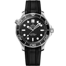 2026 Omega Seamaster Diver 300M Rubber Strap BLACK 210.32.42.20.01.003 42mm