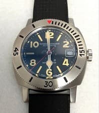 Nivada Grenchen Depthmaster Automatic Steel Black Divers Watch 39mm - 14106A01 -