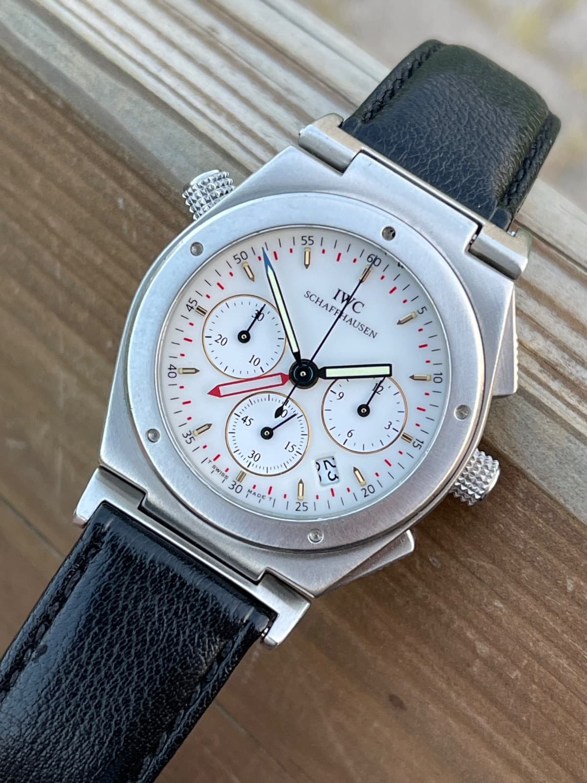 IWC Ingenieur Chronograph Alarm Full Set 3805 Year 1993