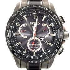 Seiko Astron 8X53-0AB0-2 GPS Titanium Black Dial Solar Men's Watch