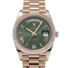 ROLEX Day-Date 40 228235 Olive green/Everrose gold WATCH 722232