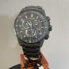 Citizen Mens Eco Drive A-T Alarm Chrono Radio Controlled ION PVD Bracelet Watch