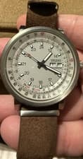 Orient Automatic Titanium Pilot Watch Rotating Slide Rule Day/Date 24hr w/Box