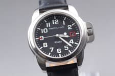 [Near MINT] Hamilton Khaki 6309 Black 40 mm Date Quartz Men's From JAPAN