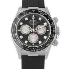 Rolex Daytona Black Diamond Dial White Gold Watch 126519LN