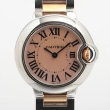 Cartier Ballon Bleu W6920034 SS PG×SS QZ Pink MOP dial