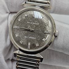 1963 Bulova 30 Jewel 14K White Gold/Diamond Dial Watch Cal 10BZAC Automatic Rare