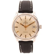 Vintage 35mm 1971 Omega 14350-2SC Geneve Date Automatic Wristwatch Swiss Steel