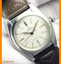 Vintage 40's Rolex Oyster Perpetual Chronometer Bubbleback w/Dagger Markers Dial