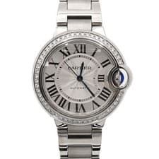 Cartier Bezel Diamond Ballon Bleu 33mm Automatic Steel Women's Watch 155346549