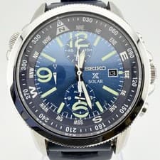 Seiko Prospex V172 0AL0 Solar Chronograph Blue Mens Timepiece Wristwatch