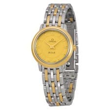 Omega De Ville Prestige Champagne Dial Stainless Steel & 18kt Yellow Gold Ladies
