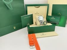 Rolex Milgauss Z-Blue Dial Anniversary Green Sapphire 116400GV Complete New Card