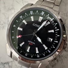 CITIZEN ATTESA H116-T016618 Eco-Drive Radio Controlled GMT Titanium Japan