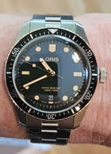 Oris Divers 65 40mm Bi-Color Green Dial Watch - 01 733 7707 4357-07 8 20 18