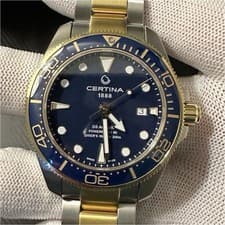 Certina DS Action Powermatic 80 Automatic Men's Diver Blue Dial Two-Tone Steel