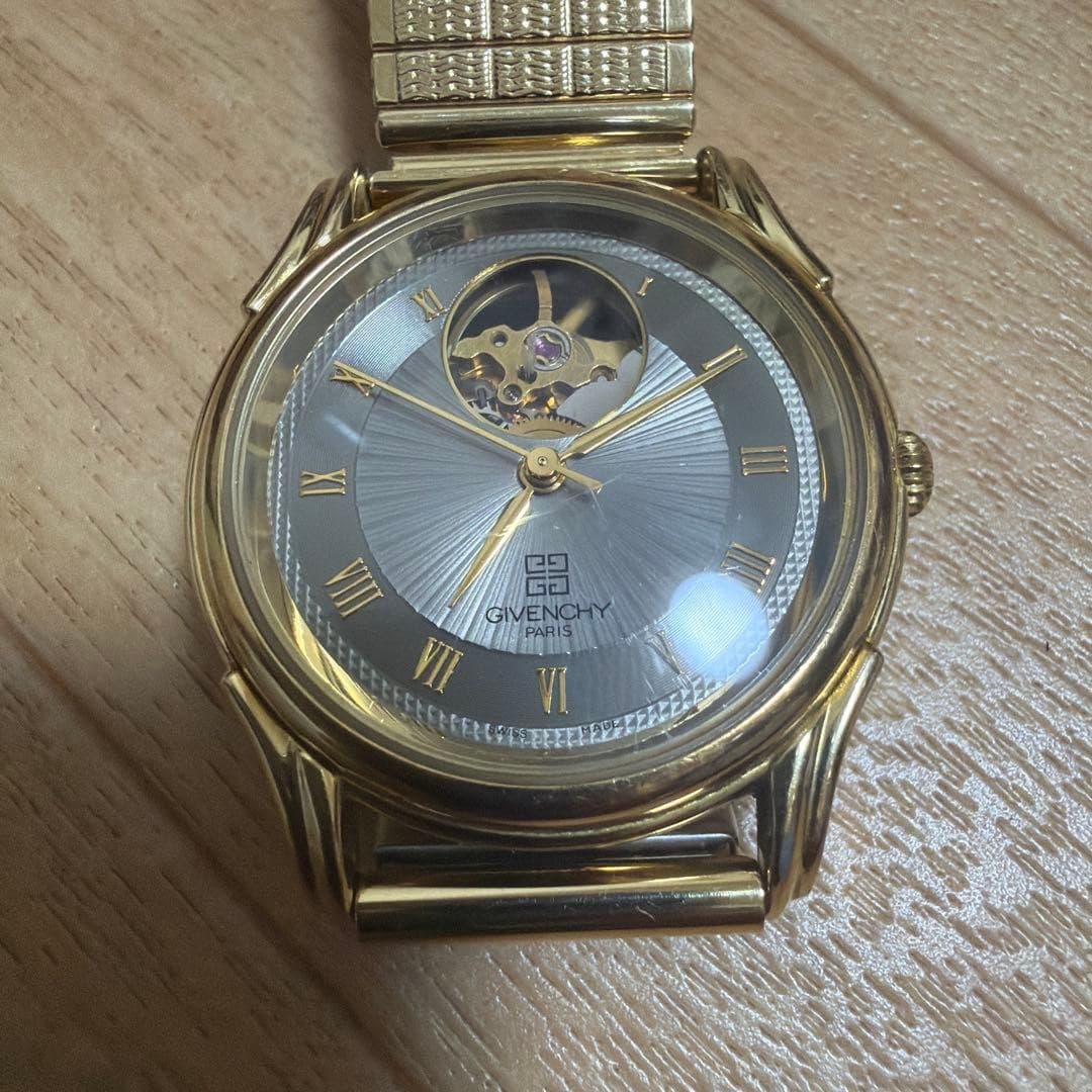 GIVENCHY Automatic Watch Gold Good Condition