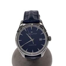 Hamilton Jazzmaster Quartz Wristwatch Leather Navy H324510 Timepiece