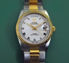 Circa 1997 Tudor by Rolex Day Date Automatic Enamel Dial Men's 36mm Watch 76213