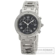 HERMES CL1.310 Clipper Chrono Watch SS SS Ladies Used from JAPAN