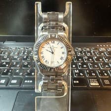 Baume & Mercier Malibu Watch Silver Dial Quartz 35mm Used From Japan