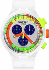 Big Bold Chrono Unisex Watch Casual Plastic Transparent Quartz Waterproof