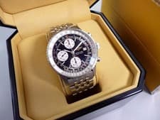 BREITLING NAVITIMER FIGHTER A13330 42mm SS Black/Silver Automatic Luxury