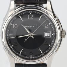 HAMILTON H324110 Jazzmaster Date Men's / Quartz SS Stainless Steel Black Dial