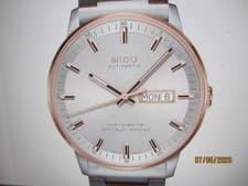 MIDO MEN'S WATCH AUTOMATIC CHRON ALL S/S TWO TONE SAPPHIRE M0214312203100 NEW