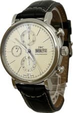 IWC Portofino IW391007 Chronograph 42mm Automatic Mens Watch Excellent A6073