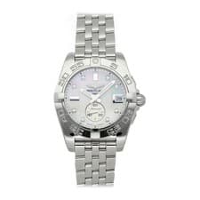 Breitling Galactic Steel Auto 36mm MOP Diamond Bracelet Watch A37330121A1A1
