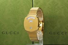 [MINT w/ Box] Gucci Grip YA157403 157.4 Gold Quartz Men's From JAPAN