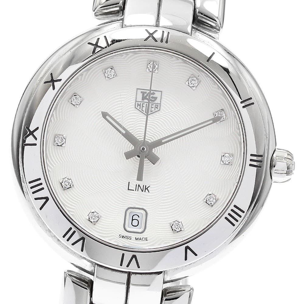 TAG HEUER Link WAT1311 11P diamond Silver Dial Quartz Ladies Watch_917173